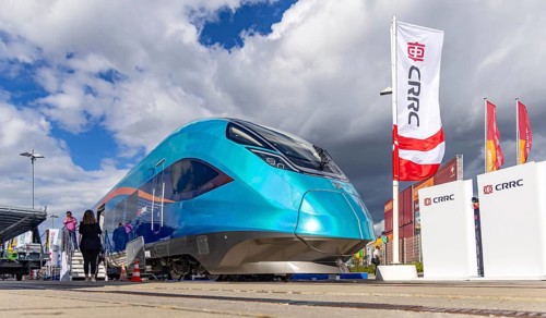 CINOVA H2 New Energy Intercity Train, train from the Chinese manufacturer CRRC with hydrogen drive.