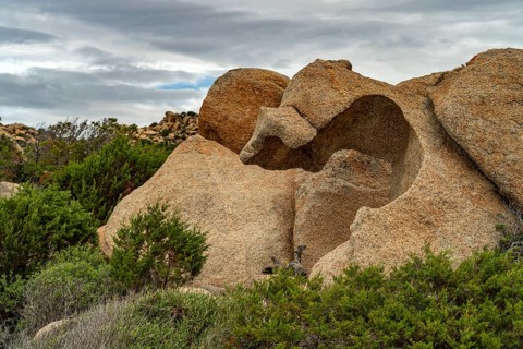 Rock formation on the coast near Tizzano, Sartene, Corsica, France