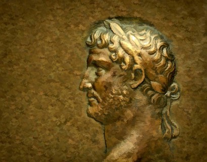 Hadrian or Publius Aelius Hadrianus Augustus, 76 - 138, Roman emperor, digitally edited