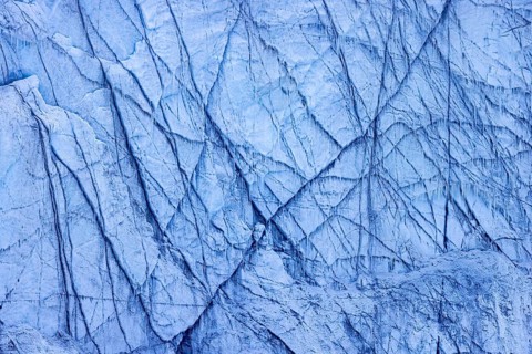Heuglinbreen, retreating tributary glacier to Hayesbreen at Mohnbukta, bay at western shore of