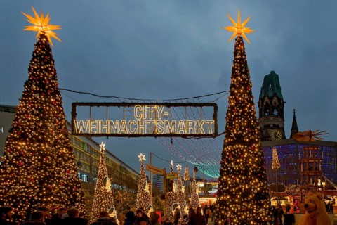 Christmas market at the Kaiser Wilhelm Memorial Church, Breitscheidplatz, Berlin, Germany, 12