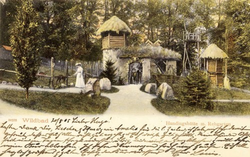 Historical postcard, picture postcard, Hundingshütte in Wildbad, Baden-Württemberg, Germany,