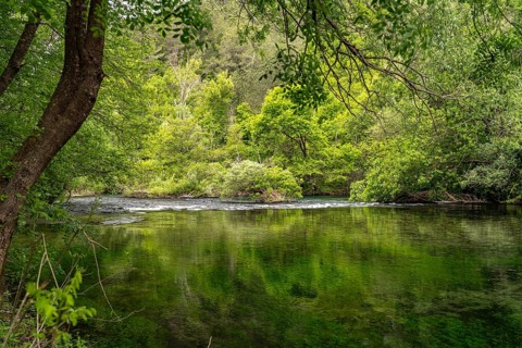 The River Cetina in the Cetina Gorge near Omis, Croatia