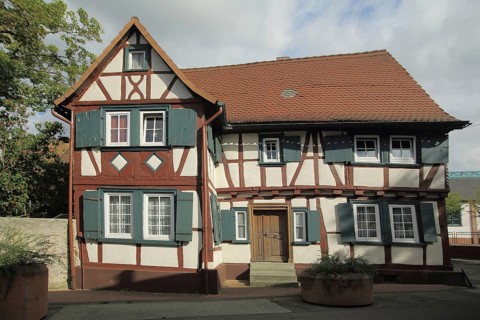 The oldest house built in 1508, half-timbered house, Bad Homburg, Hesse, Germany