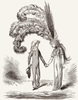 Karikatur von James Gillray, 1756-1815, einem englischen Karikaturisten und Grafiker