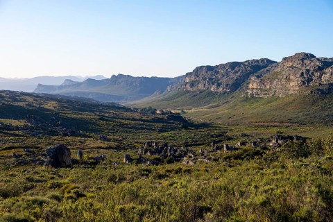 Landscape and mountains, Cedar Mountains, Clanwilliam, Western Cape, Republic of South Africa