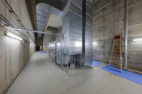 Oberhausen, Ruhr area, North Rhine-Westphalia, Germany - Ventilation system in industrial building,