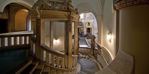 Neues Rathaus, interior view, Wilhelminian palace-like magnificent building in eclectic style,