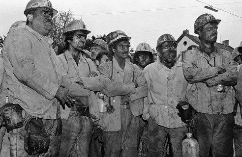 Recklinghausen, DEU - 28.06.1991 - Miners from the General Blumenthal colliery demonstrate against