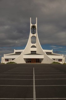 Stykkisholmur Church, built in 1980. Located in the town of Stykkisholmur in western Iceland, on