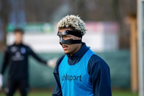 Samuel Abifade at SV Waldhof Mannheim training session