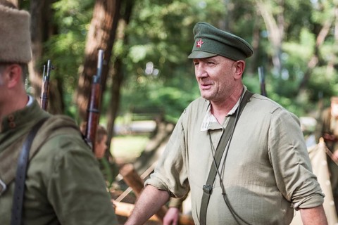 LUBIN, POLAND - AUGUST 8, 2020:, A staging of the Battle of Warsaw from 1920, in which the Polish