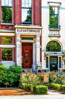 Elevatorhuis an der Parklaan 8, mix of Neo-Renaissance and Art Nouveau, Scheepvaartkwartier