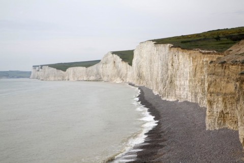 Seven Sisters chalk cliffs, East Sussex, England, United Kingdom