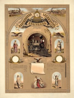Membership certificate or register of the US trade union Brotherhood of Locomotive Engineers, now