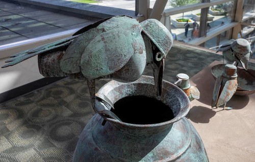 Grand Rapids, Michigan, After Party Guests, made from scrap metal by Harminder Boparai, was a