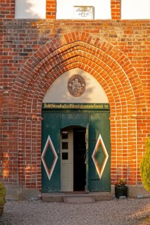 Entrance door, church, Landkirchen, Fehmarn, Schleswig-Holstein, Germany