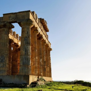 Temple E, Temple of Hera in the ancient Greek city of Selinunte, acropolis, Doric style,