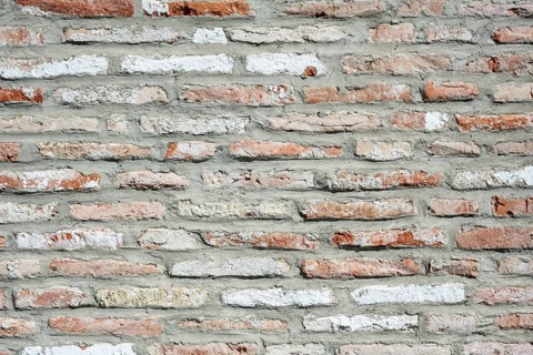 Old, weathered brick wall, filling the format, Germany