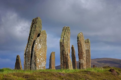 Ring of Brodgar, Brogar, Neolithic henge and stone circle of standing stones near Stromness on