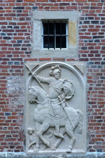 Relief by Heinrich Johann I Droste zu Hülshoff (1677–1739) on the outer wall of Haus Hülshoff, a
