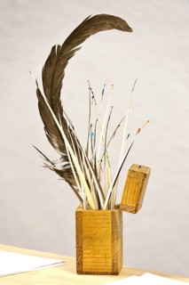 Easter, Sorbian customs, goose quills cut into shape for bossing technology, handicrafts, Saxony,