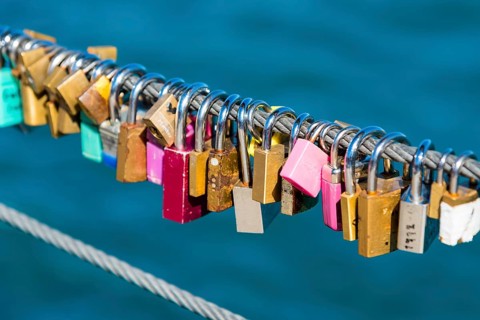 Close-up, close-up, tokens of love, locks, padlock, padlocks