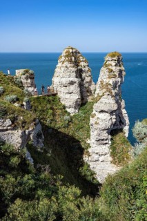 Distinctive rock formation and landmark, Chambre des Demoiselles with a bridge over a crevice on