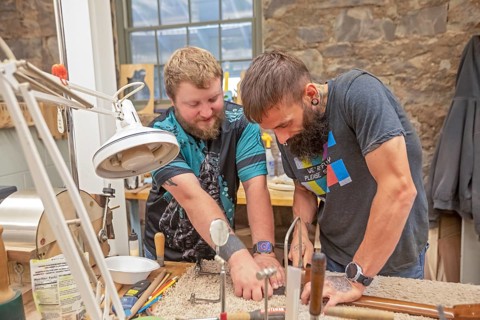 Hindman, Kentucky - Workers make high-quality guitars, dulcimers, mandolins, and ukeleles at the