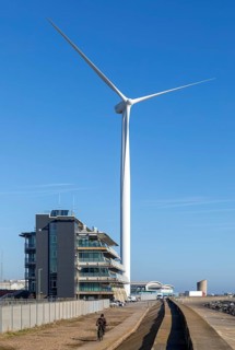 Gulliver wind turbine, Thrive Renewables, Ness Point, Lowestoft, Suffolk, England, UK built 2005