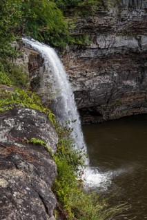 Desoto Falls on the Little River at Desoto State park near Mentone, Alabama, USA