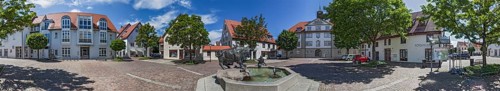 Market Place Ochsenhausen Panorama Germany