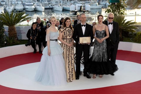 Cannes, France - 24.5.2024: Renate Reinsve, Stellan Skarsgard, Joachim Trier, Inga Ibsdotter