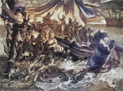The incident of Le Vengeu on 1 June 1796 against the British fleet, Historical, digitally restored