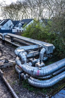 District heating pipeline from UNIPER coal-fired power plant Datteln 4, cogeneration, generation of