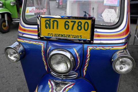 Tuktuk taxi, detail, Bangkok, Thailand