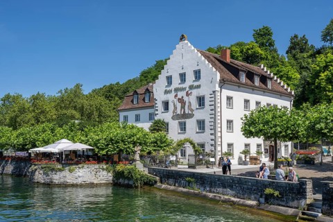 Hotel Wilder Mann on the shores of Lake Constance in the old town centre of Meersburg, Lake