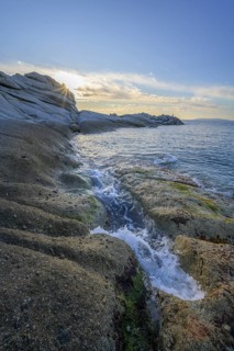 Rock formations on Capo Sant Andrea, Marciana, Livorno Province, Italy