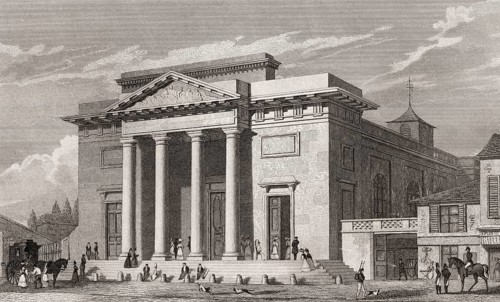 Saint-Philippe-du-Roule, Paris, antique steel engraved print, 1831