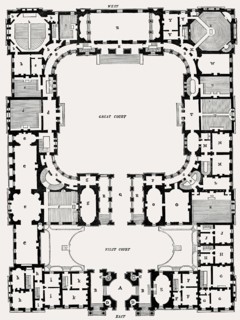 General plan, University, Edinburgh, Scotland, 19th century