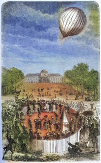 Ascent of Charles balloon over the Champ de Mars Paris France 27 August 1783 Jacques Alexandre