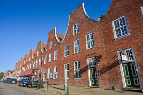 Dutch houses, old buildings, brick facades, Mittelstraße, Dutch Quarter, Potsdam, Brandenburg,