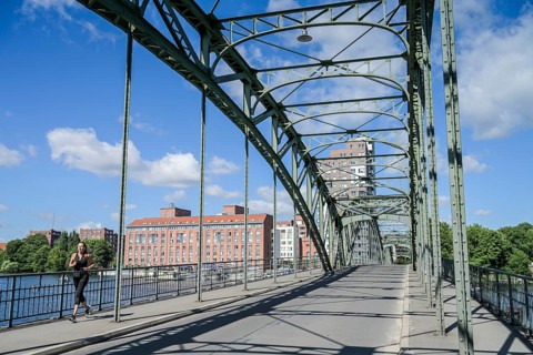 Eiswerder Bridge, Eiswerder Island, Hakenfelde, Spandau, Berlin, Germany
