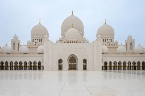 Sheikh Zayed Mosque, Sheikh Zayed Mosque, Courtyard, Abu Dhabi, United Arab Emirates