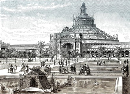 The Rotunde in Vienna, Austria, World Fair of 1873, Die Rotunde in Wien zur Weltausstellung 1873,