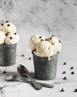 A refreshing treat of banana ice cream made with creamy Greek yogurt, ripe bananas, and rich