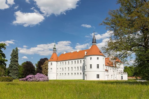 Fürstlich Drehna moated castle, Luckau, Brandenburg, Germany