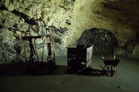 In the Felsendome Rabenstein show mine, Chemnitz, Saxony, Germany
