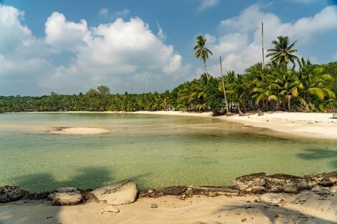 Beach and bay of Bang Bao, Ko Kut Island or Koh Kood in the Gulf of Thailand