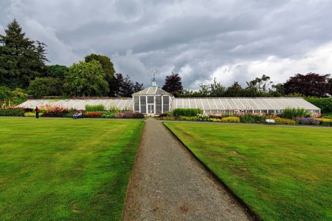 Greenhouse, Mount Congreve Gardens, gardens, rain clouds, County Waterford, Ireland